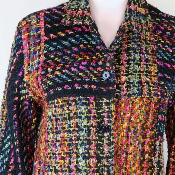 Chicos Boucle Tweed Multicolored Button up Blazer - Picture 2 of 4